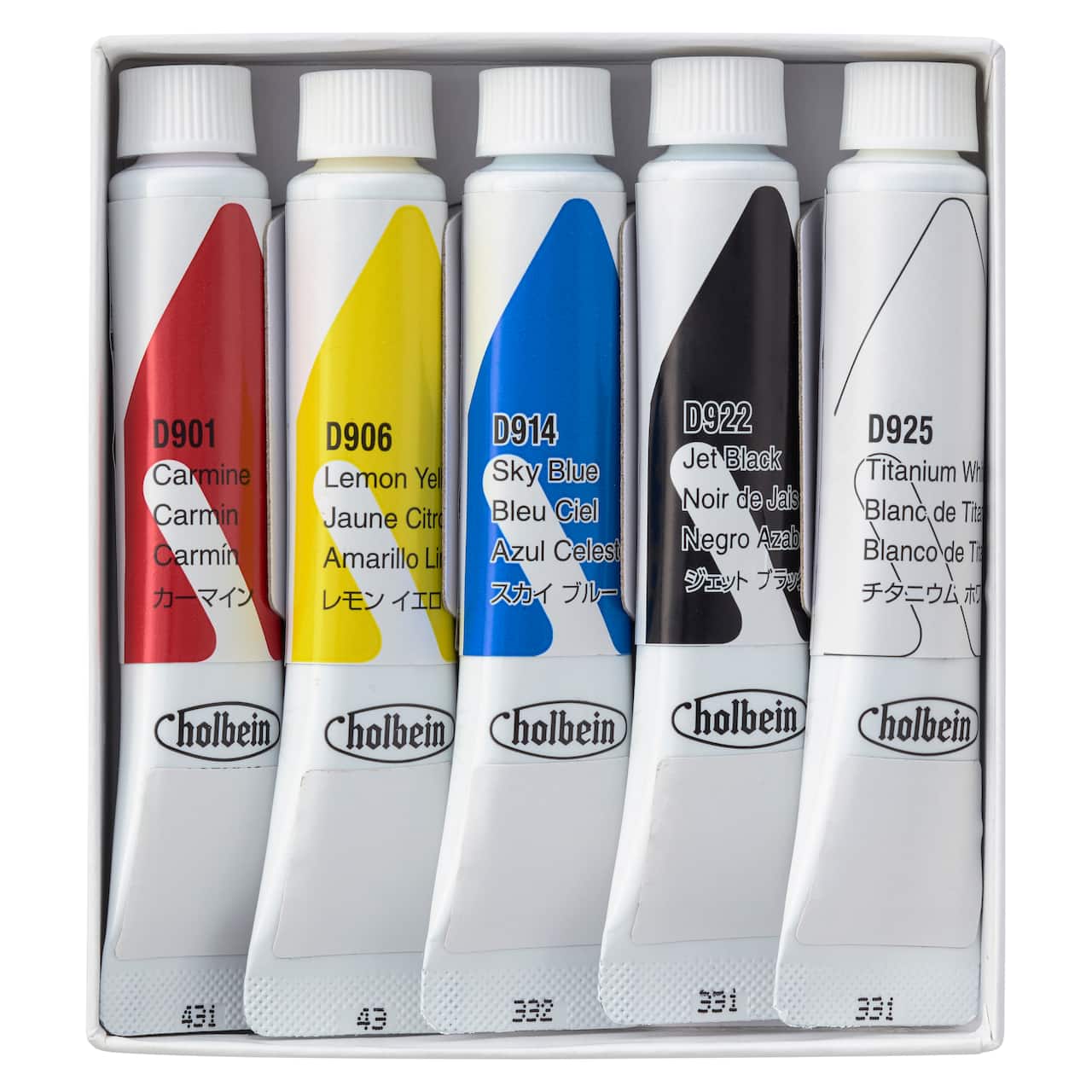 Holbein Artist Acrylic Gouache Assorted Colors Basic Introductory Set